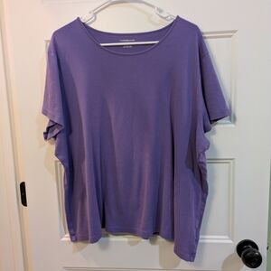 croft & barrow Lavender Short Sleeve Women's Tee